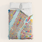 New York City Street Map Duvet Cover Gallery Image 6