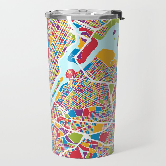 New York City Street Map Travel Mug Gallery Image 2