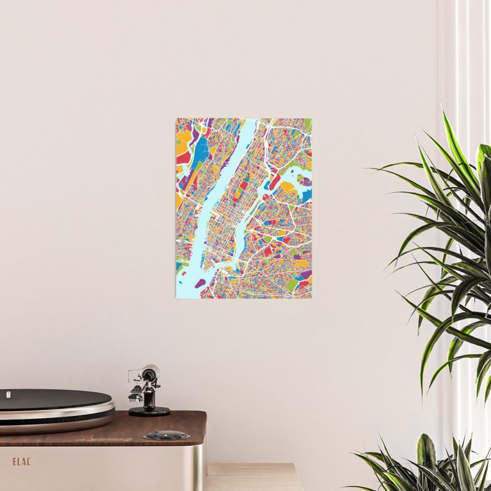 New York City Street Map Poster Gallery Image 2