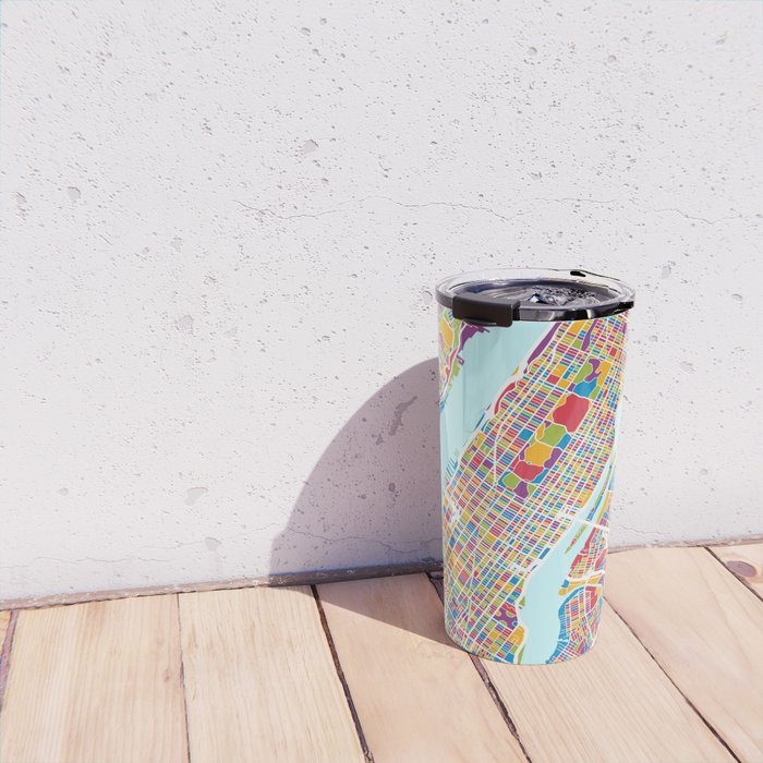 New York City Street Map Travel Mug Gallery Image 4