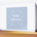 Merry Christmas light blue and white  Wall Mural Gallery Image 2