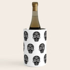 DÃ­a de Muertos Calavera â¢ Mexican Sugar Skull - Black Palette Wine Chiller Gallery Image 2