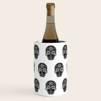 DÃ­a de Muertos Calavera â¢ Mexican Sugar Skull - Black Palette Wine Chiller Gallery Image 3
