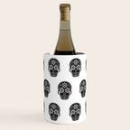 DÃ­a de Muertos Calavera â¢ Mexican Sugar Skull - Black Palette Wine Chiller Gallery Image 1