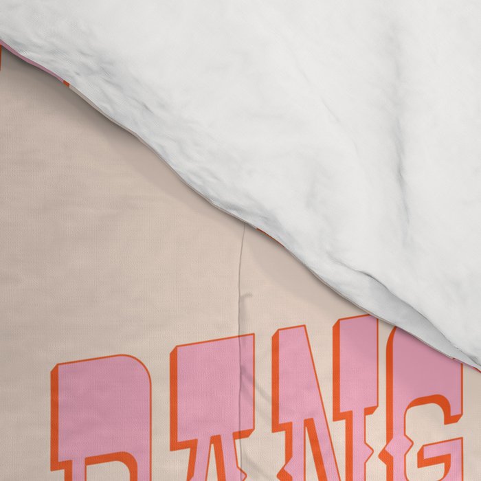 DANG - western style saloon font in retro mod colors (bright pink and orange) Comforter Gallery Image 4