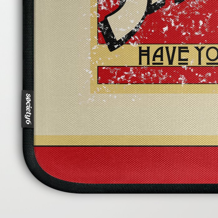 Naughty or Nice?, Vintage Santa Poster Laptop Sleeve Gallery Image 3