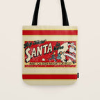 Naughty or Nice?, Vintage Santa Poster Tote Bag Gallery Image 1