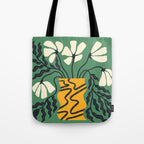 Droopy 80s Flower Vase (green) Tote Bag Gallery Image 1