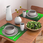 Black Lime Green Neon Nights Ombre Placemat Gallery Image 2