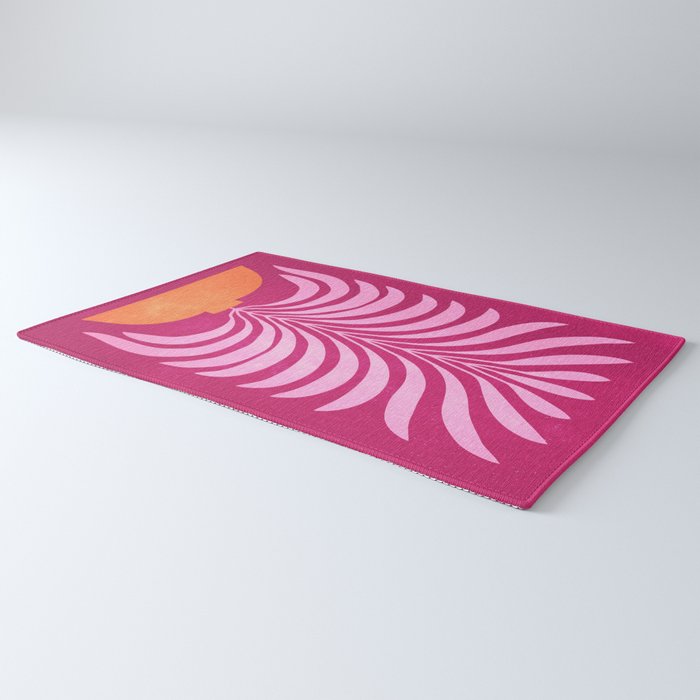 THE VASE 02: Bordeaux Wine Leaves Rug Gallery Image 3