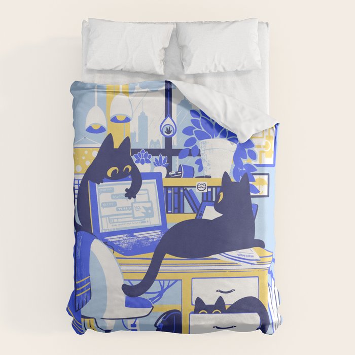 Working From Home Duvet Cover Gallery Image 6