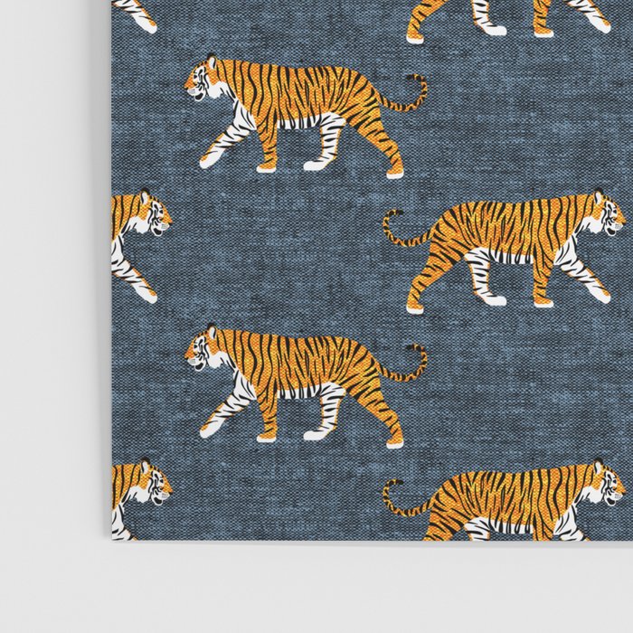 walking tigers - blue Poster Gallery Image 3