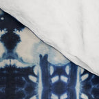 Ornate Blue and White Shibori Comforter Gallery Image 4