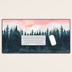 Forest Under the Sunset Desk Mat Gallery Image 1