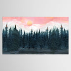 Forest Under the Sunset Tablecloth Gallery Image 2
