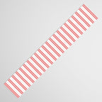 Apple Red and White Narrow Vintage Provincial French Chateau Ticking Stripe Table Runner Gallery Image 3