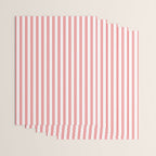 Apple Red and White Narrow Vintage Provincial French Chateau Ticking Stripe Wrapping Paper Gallery Image 3