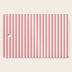 Apple Red and White Narrow Vintage Provincial French Chateau Ticking Stripe Cutting Board Gallery Image 1