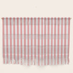 Apple Red and White Narrow Vintage Provincial French Chateau Ticking Stripe Wall Hanging Gallery Image 1
