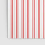 Apple Red and White Narrow Vintage Provincial French Chateau Ticking Stripe Poster Gallery Image 3
