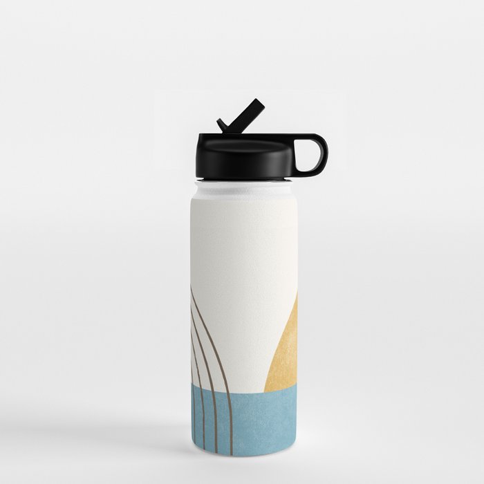 Sunny Ocean Horizon Water Bottle Gallery Image 1