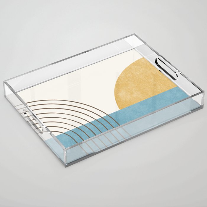 Sunny Ocean Horizon Acrylic Tray Gallery Image 1