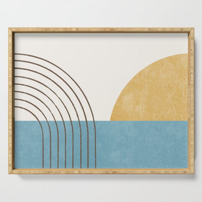 Sunny Ocean Horizon Serving Tray Gallery Image 1