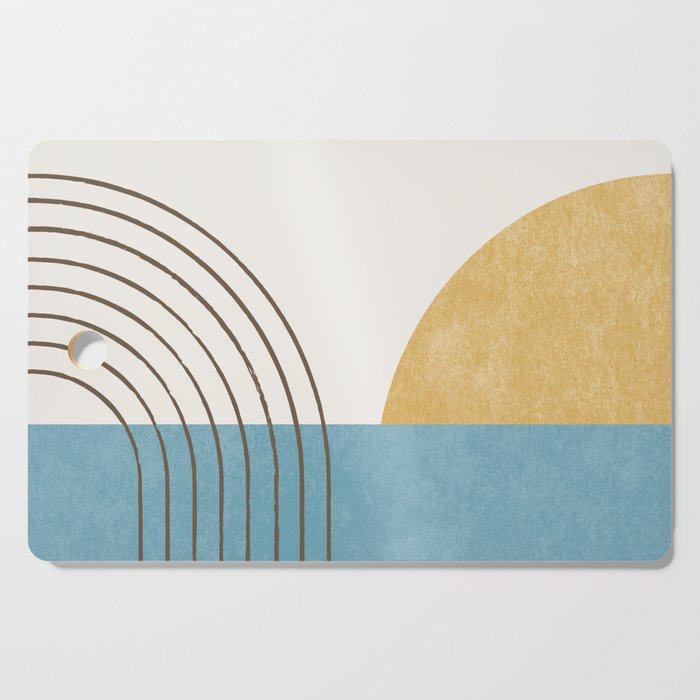 Sunny Ocean Horizon Cutting Board Gallery Image 1