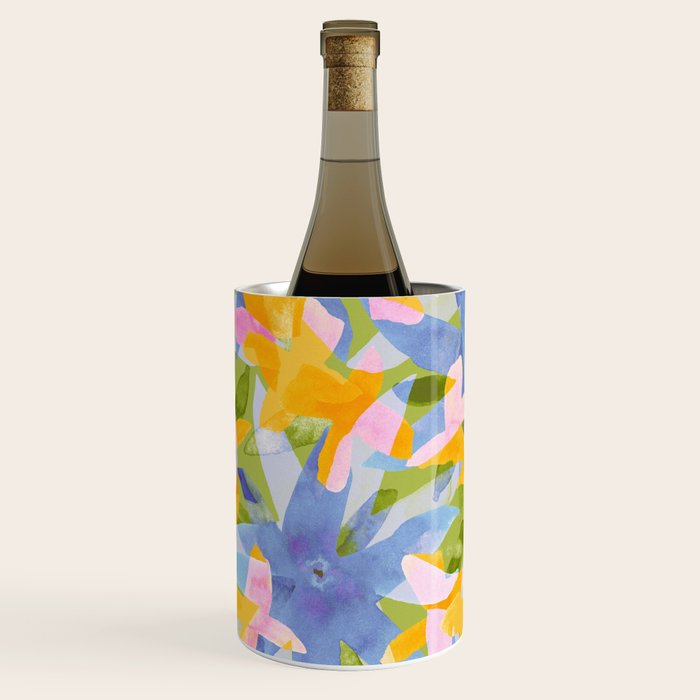 Watercolor Blooms #1 Wine Chiller Gallery Image 1