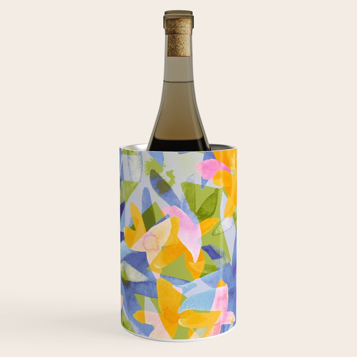 Watercolor Blooms #1 Wine Chiller Gallery Image 2