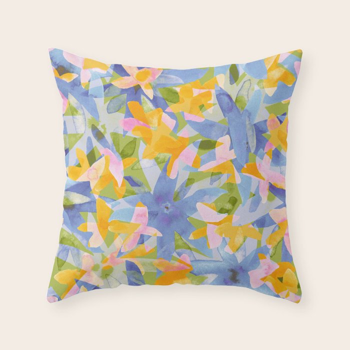 Watercolor Blooms #1 Throw Pillow Gallery Image 6