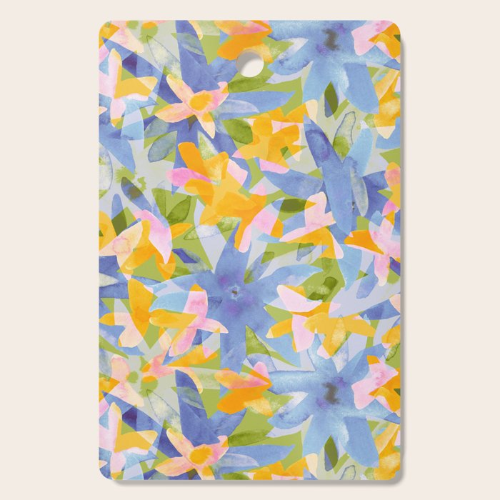 Watercolor Blooms #1 Cutting Board Gallery Image 1