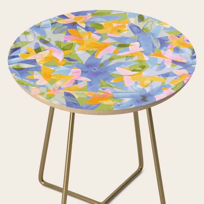 Watercolor Blooms #1 Side Table Gallery Image 2