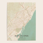 Barcelona, Spain - Vintage Map Poster Gallery Image 4