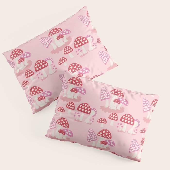 Valentine Mushrooms Pillow Sham Gallery Image 3