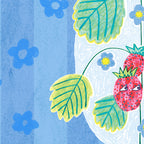 Sweet Strawberry Plant Friends in Sky Blue & Pink Coffee Mug Gallery Image 2
