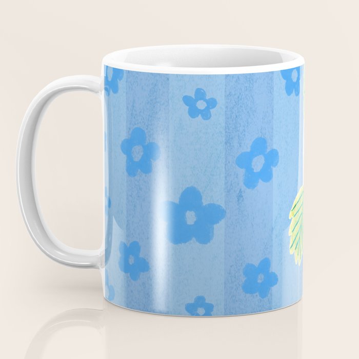 Sweet Strawberry Plant Friends in Sky Blue & Pink Coffee Mug Gallery Image 3