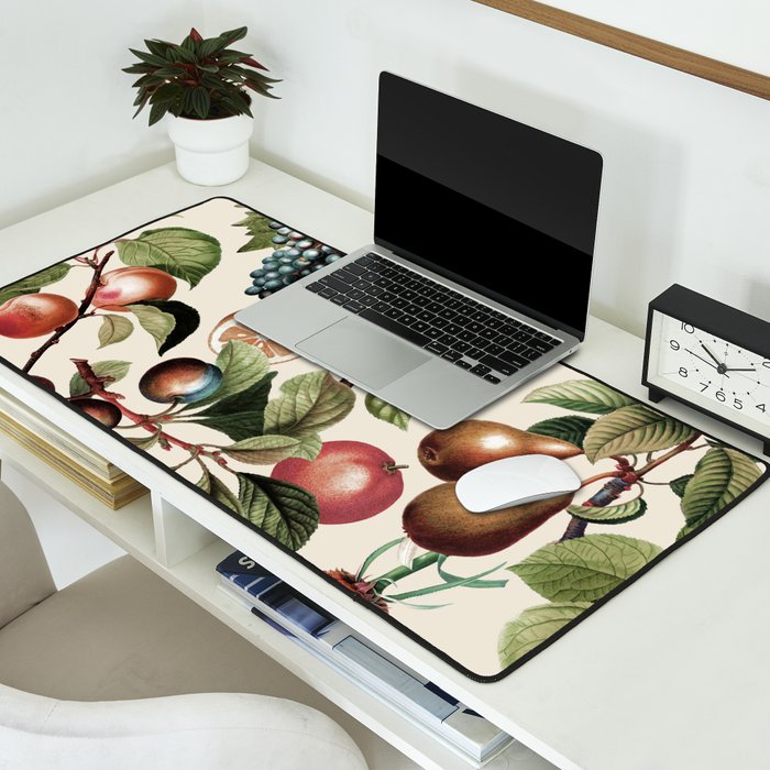 Fruitful Florals, Vintage Prints Food Desk Mat Gallery Image 2