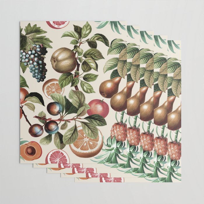 Fruitful Florals, Vintage Prints Food Wrapping Paper Gallery Image 3