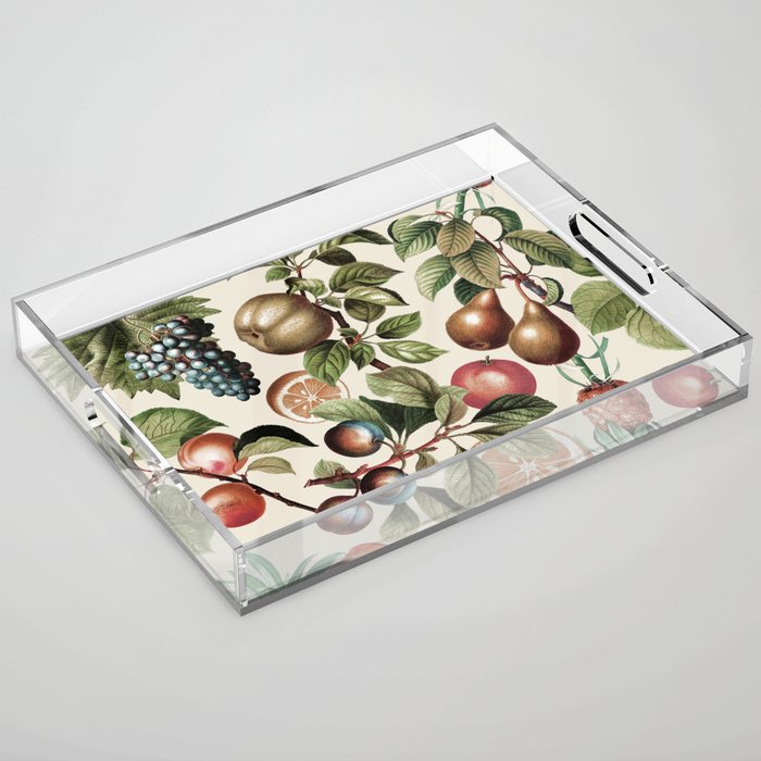 Fruitful Florals, Vintage Prints Food Acrylic Tray Gallery Image 1