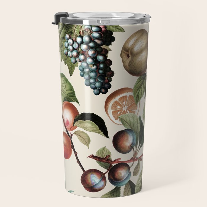 Fruitful Florals, Vintage Prints Food Travel Mug Gallery Image 3