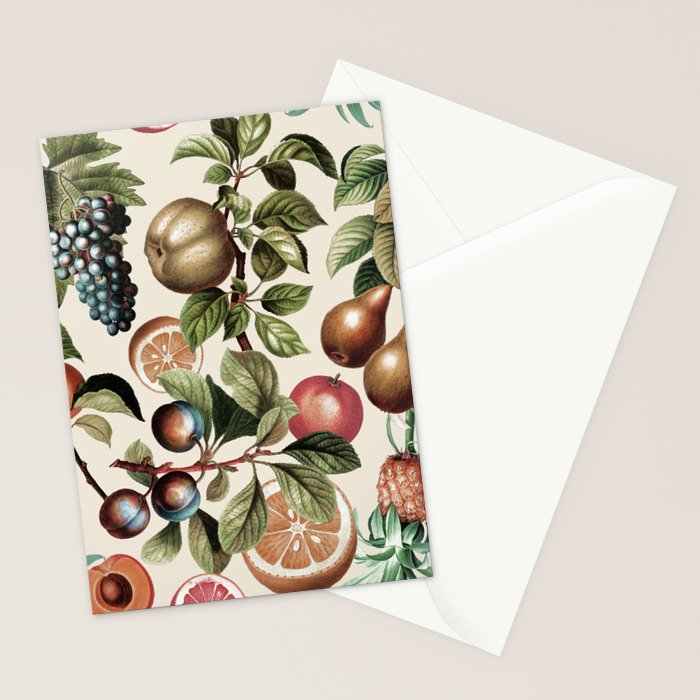 Fruitful Florals, Vintage Prints Food Stationery Card Gallery Image 2