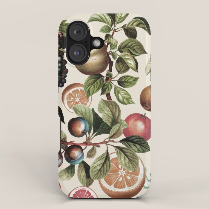 Fruitful Florals, Vintage Prints Food iPhone Case Gallery Image 1
