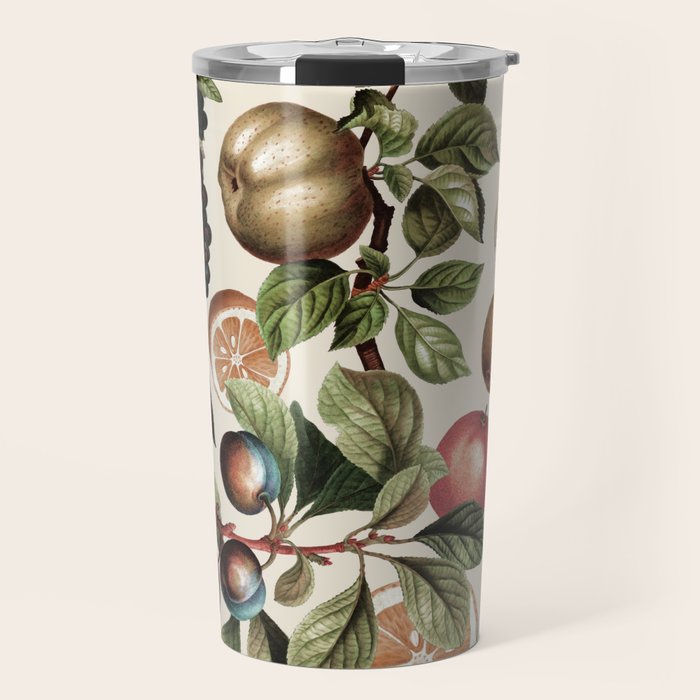 Fruitful Florals, Vintage Prints Food Travel Mug Gallery Image 1