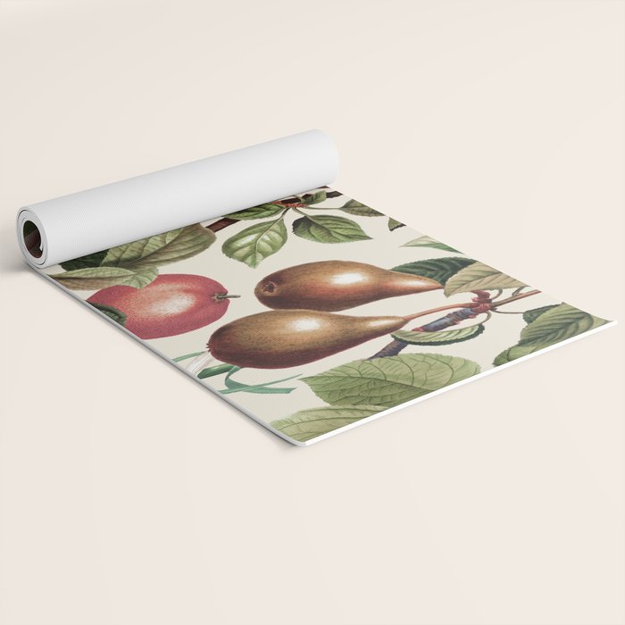 Fruitful Florals, Vintage Prints Food Yoga Mat Gallery Image 2