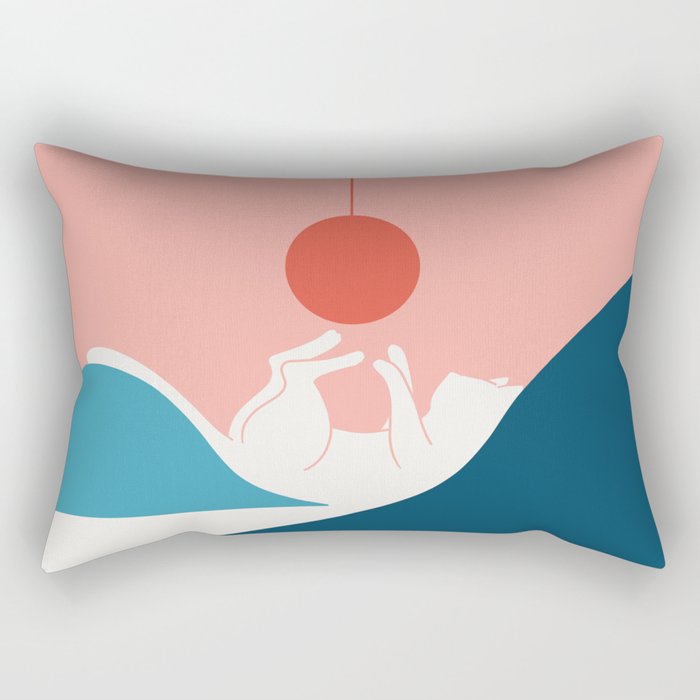 Cat Landscape 4 Rectangular Pillow Gallery Image 2