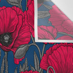 Night poppy garden  Wall Tapestry Gallery Image 3