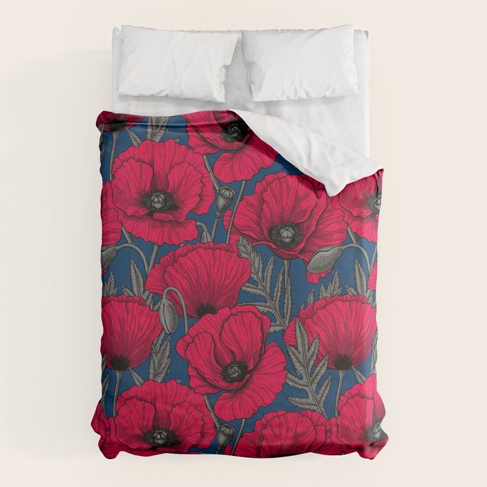 Night poppy garden  Duvet Cover Gallery Image 6