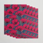 Night poppy garden  Wrapping Paper Gallery Image 3