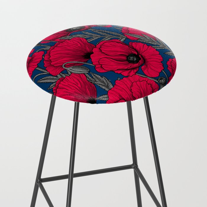 Night poppy garden  Stool Gallery Image 2